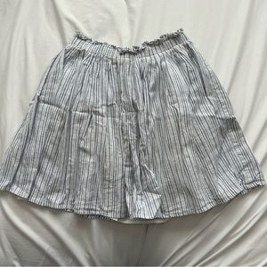 Zara blue and white striped mini skirt
